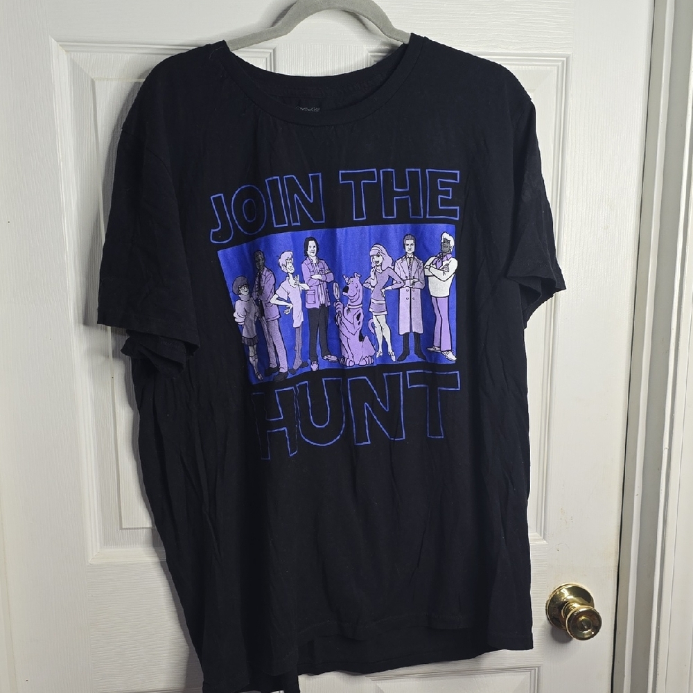 Join The Hunt Graphic Tee - Black with Purple Print